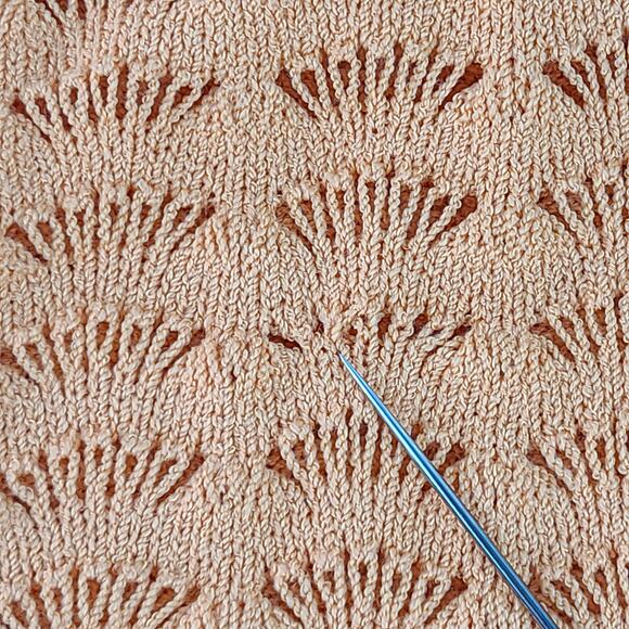 St. John orange knit shell sleeveless scoop neck sweater large - Picture 6 of 6